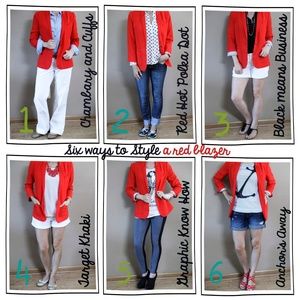 The Limited red blazer, size xs